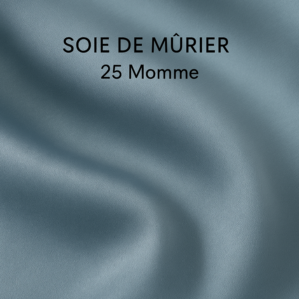 Taie d’oreiller en soie 25 Momme bleu océan – Format 50x70 cm
