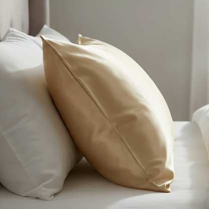 Taie d'oreiller en soie 22 Momme -  Beige champagne