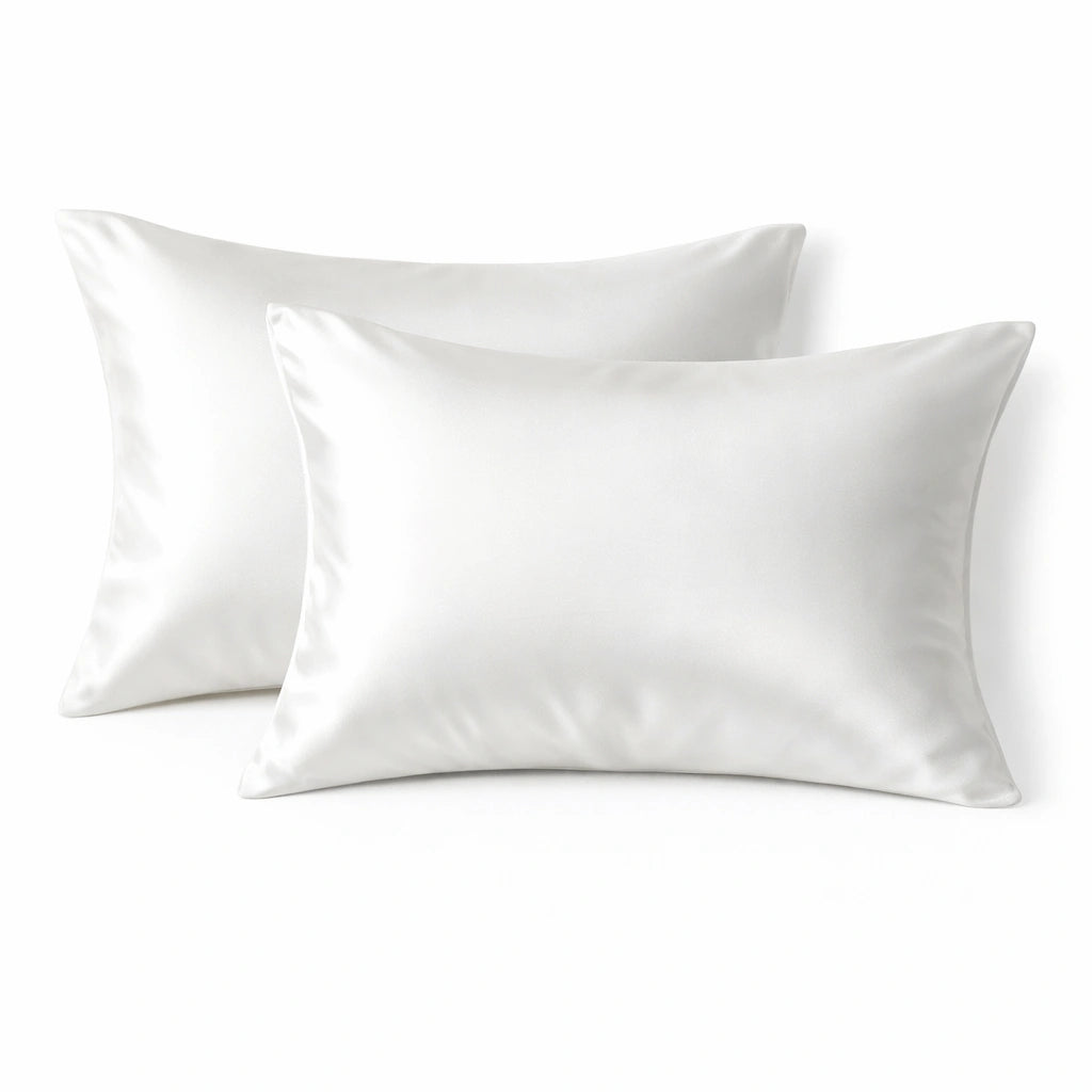 Taie d'oreiller en soie 19 Momme - Blanc - 100% Soie de murier