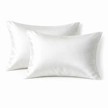 Taie d'oreiller en soie 19 Momme - Blanc - 100% Soie de murier