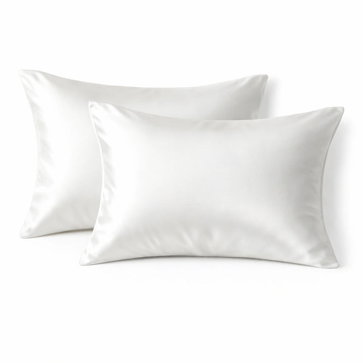 Taie d'oreiller en soie 19 Momme - Blanc - 100% Soie de murier