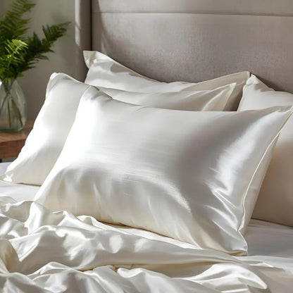 Taie d'oreiller en soie 30 Momme - Blanc (60x60 et 65x65)