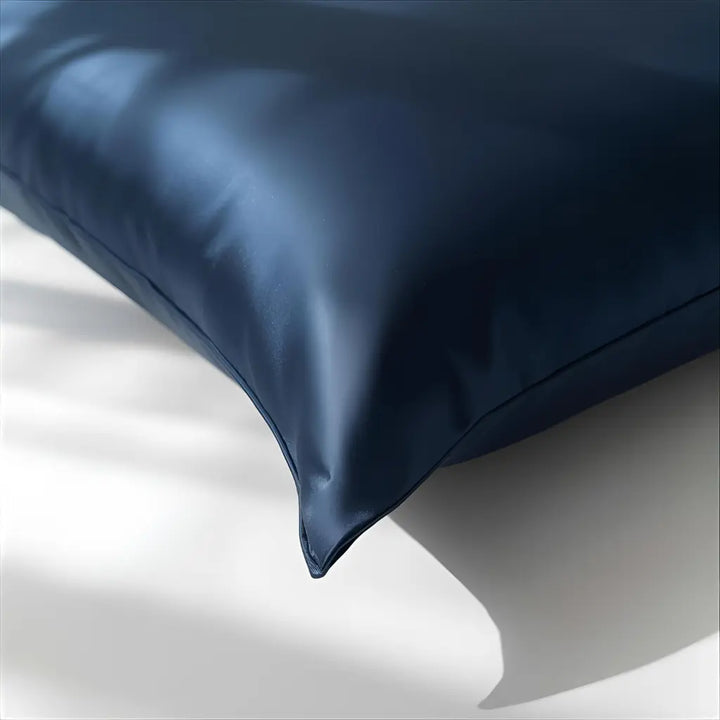 Taie d’oreiller en soie 19 Momme - Bleu marine