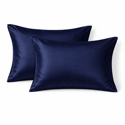 Taie d'oreiller en soie 19 Momme - Bleu Marine - 100% Soie de murier