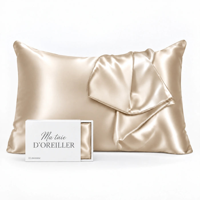Taie d'oreiller 100% soie de murier 22 Momme