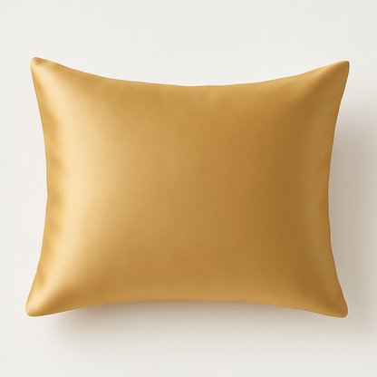 taie d'oreiller couleur champagne taille 80X80 30 momme 