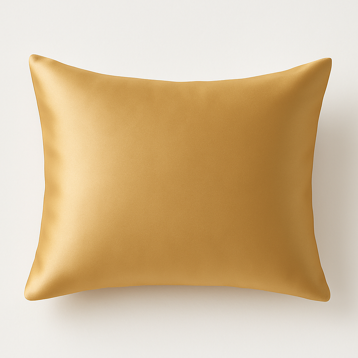 taie d'oreiller couleur champagne taille 80X80 30 momme 