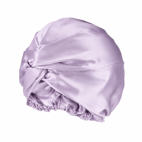 Bonnet de nuit en soie de mûrier 100% Violet