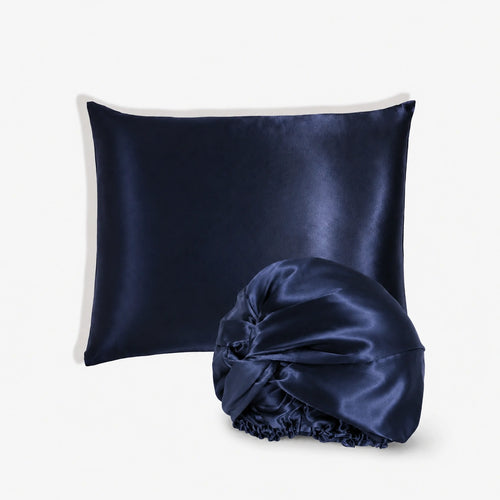 Pack Cheveux en soie — Taie d'oreiller et bonnet de nuit assortis