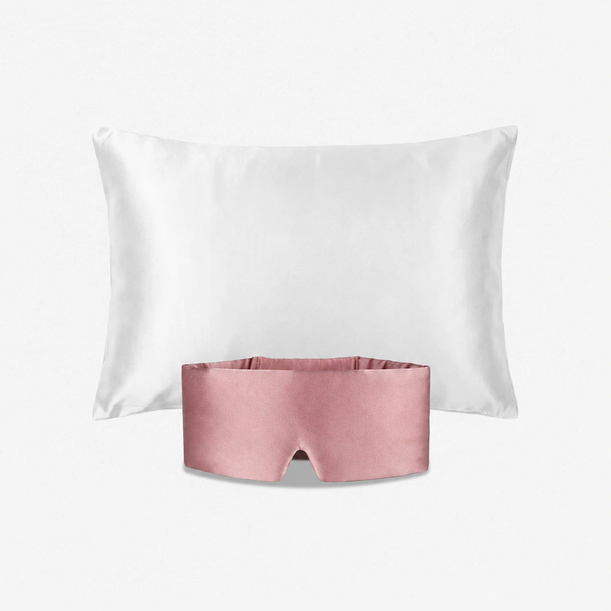 Taie Blanc & Masque Rose Poudre