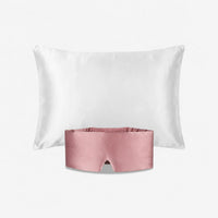 Taie Blanc & Masque Rose Poudre