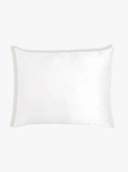 Taie d'oreiller 100% soie de murier 22 Momme Blanc Nacré