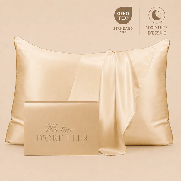 Taie d'oreiller 100% soie de murier 22 Momme