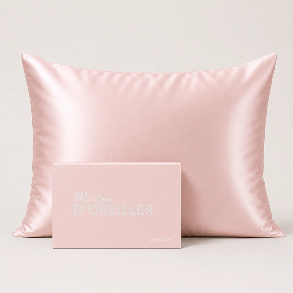 Taie d'oreiller en soie 22 Momme Rose - Grade 6A OEKO-TEX