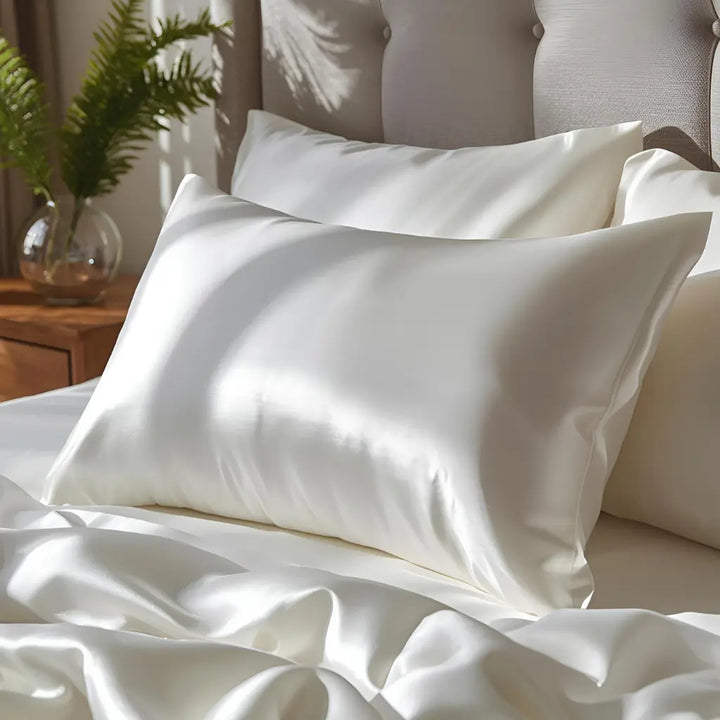 Taie d'oreiller en soie 30 Momme - Blanc (60x60 et 65x65)