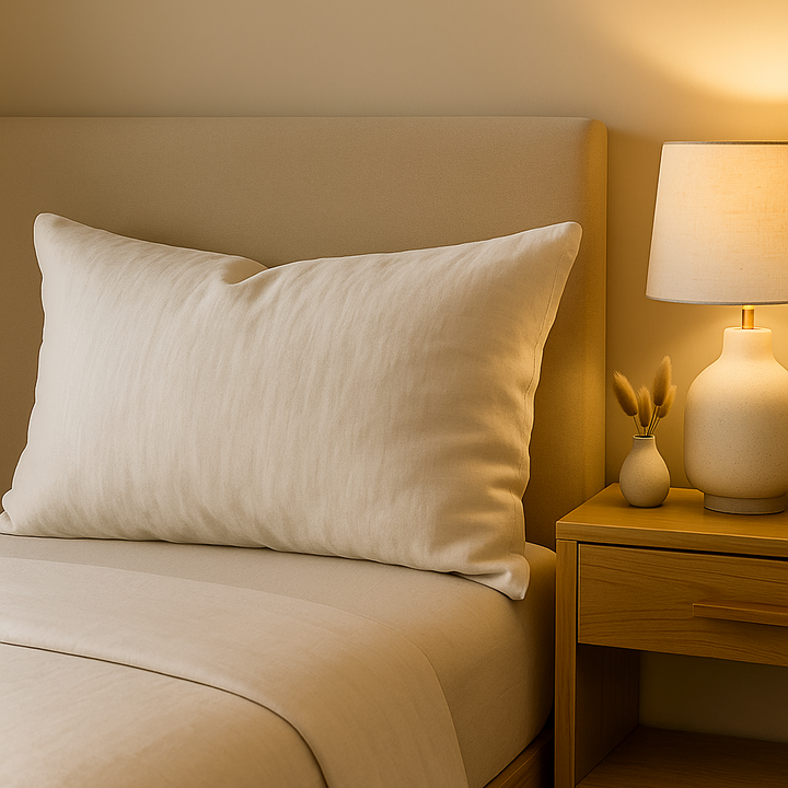 Taie d’oreiller en lin blanc 50×70 cm