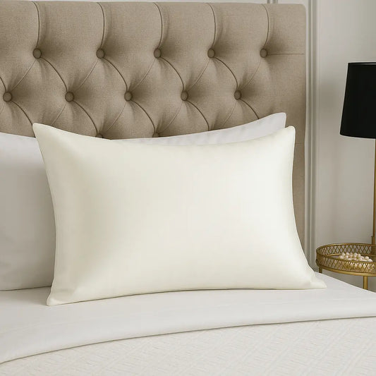 Taie d'oreiller en soie 22 Momme - Blanc