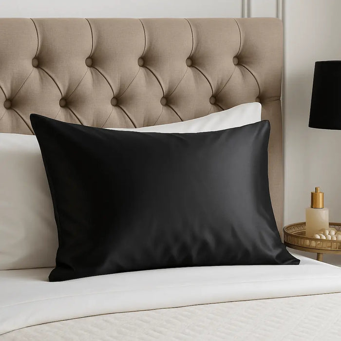Taie d'oreiller en soie 22 Momme - Noir