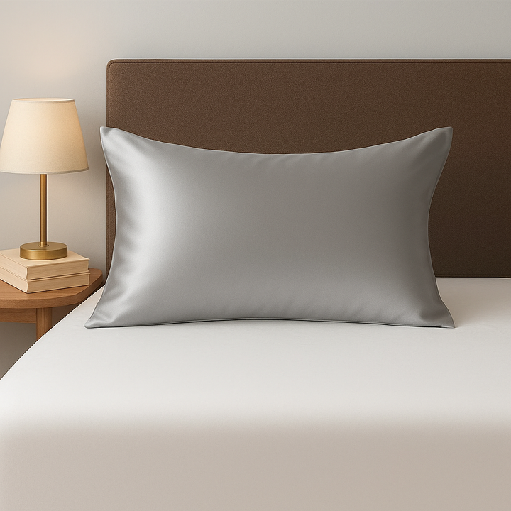 Taie d'oreiller en soie 19 Momme - Argent