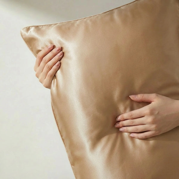 Taie d'oreiller en soie 25 Momme Champagne - Grade 6A OEKO-TEX