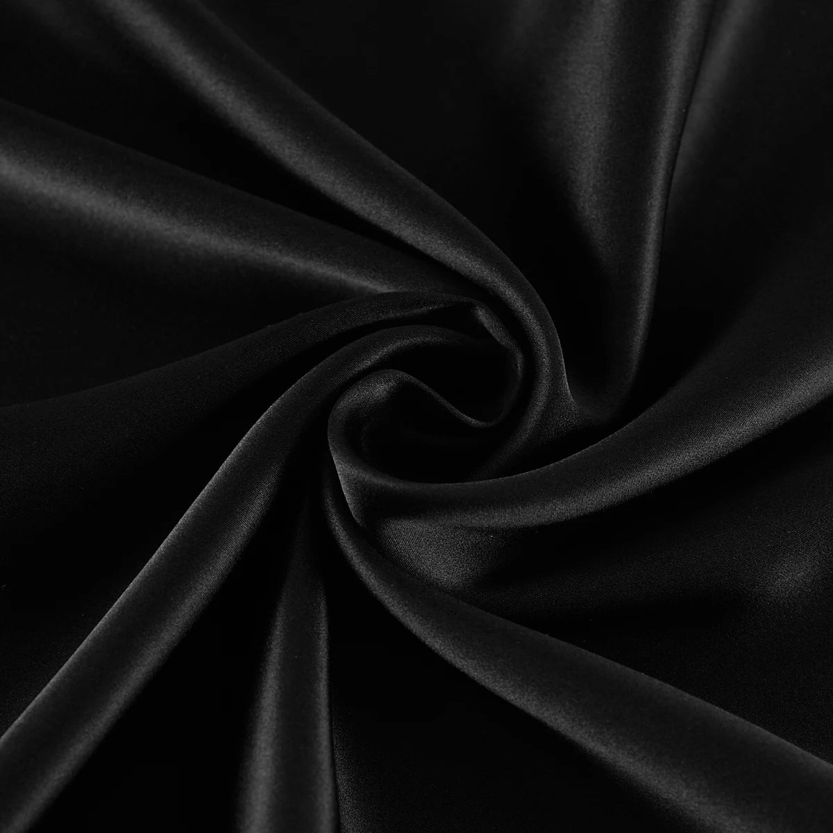 tissu de soie noir