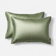 Taie d'oreiller en soie 22 Momme - Vert Kaki  - 100% Soie naturelle